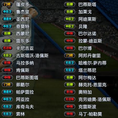 实况足球2013经典球员